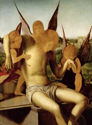 Christ soutenu par trois anges